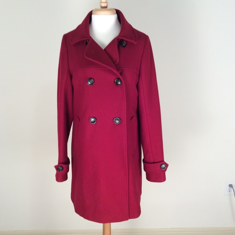 SESSUN DOUBLE BREASTED PLEATED BACK JACKET L